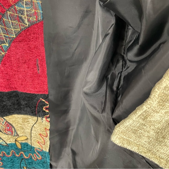 Indigo Moon Boho Mix Media Toggle Patchwork Jacket Size XS - Picture 5 of 10